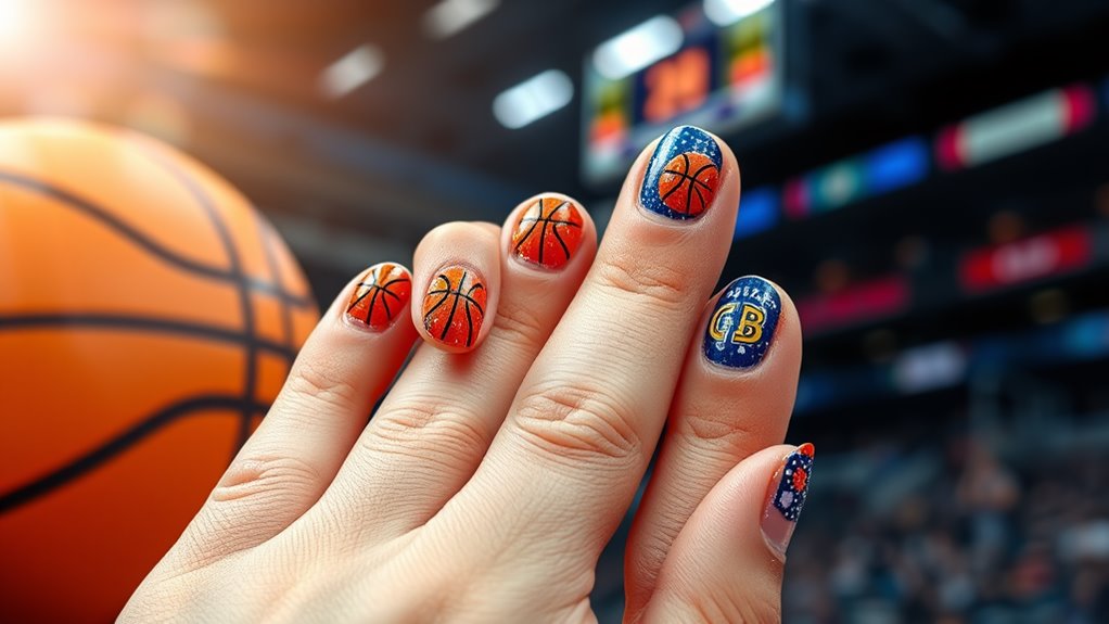 team spirit nail decorations