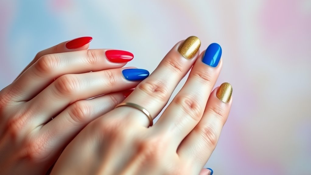 vibrant attention grabbing nail shades