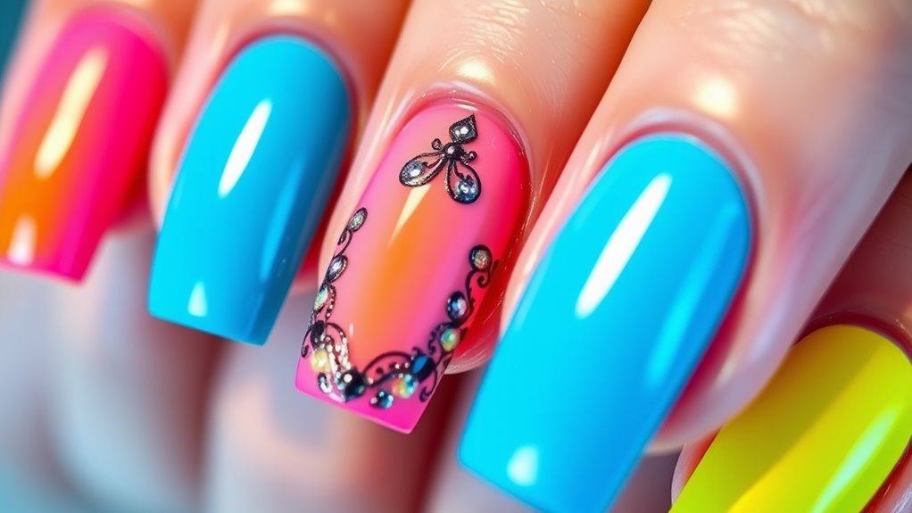 vibrant eye catching color palette