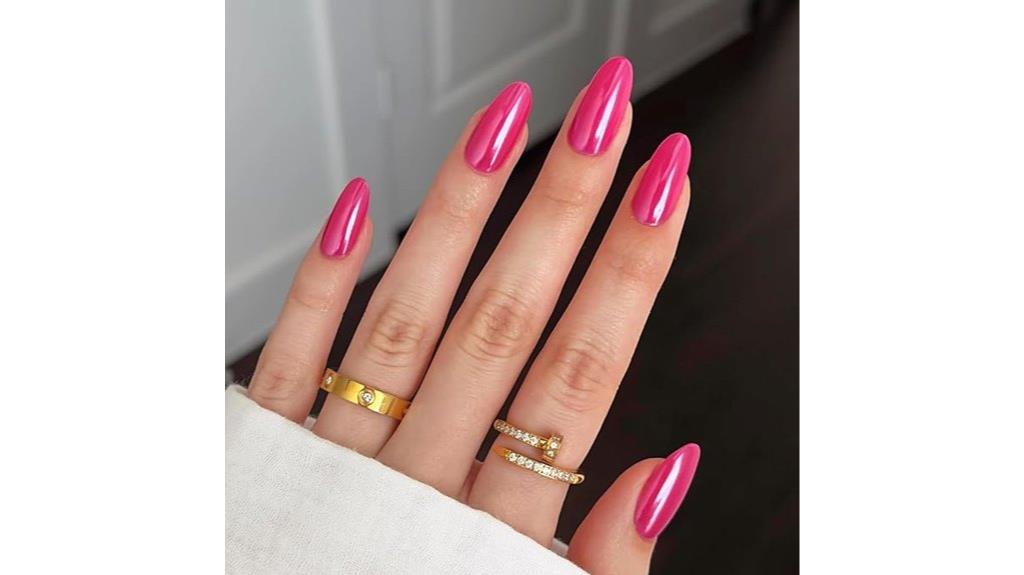 vibrant pink nail design