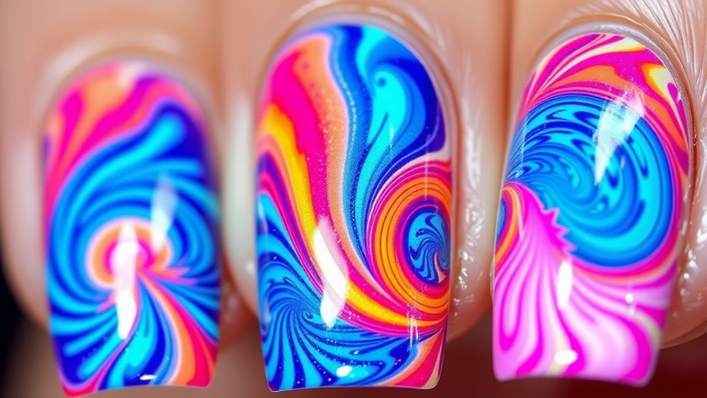 vibrant shifting color patterns