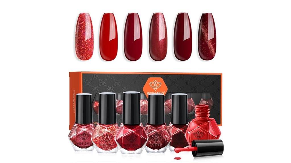 vibrant six color nail polish