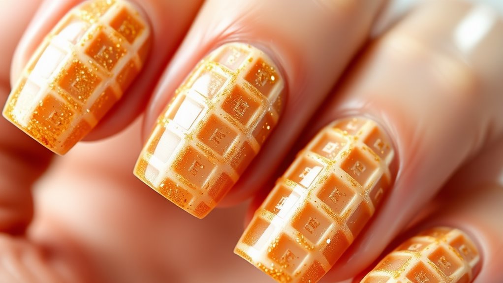 waffle nail art showcase