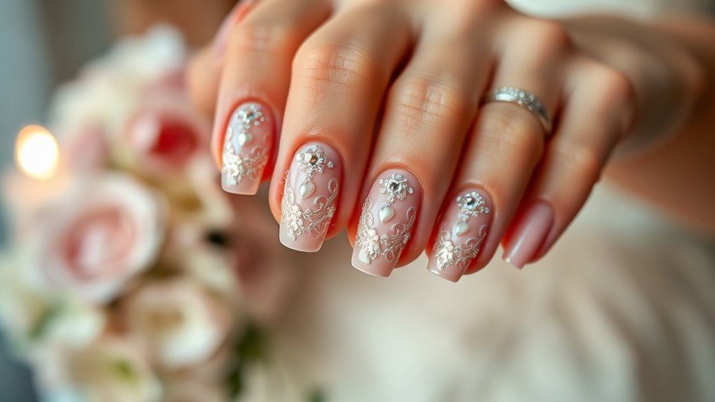 wedding day nail inspiration
