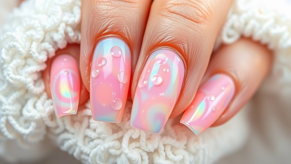 bubbly soap nail manicures