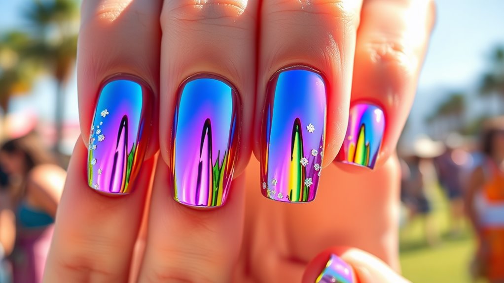 chrome finish with glitter