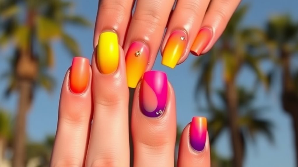 colorful gradient hair trends
