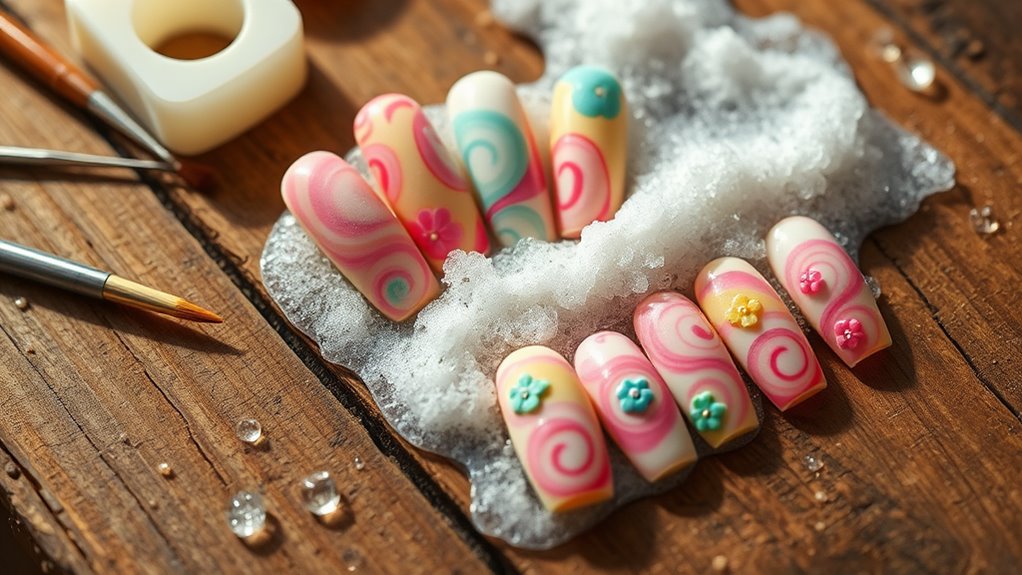 creative diy soap nails