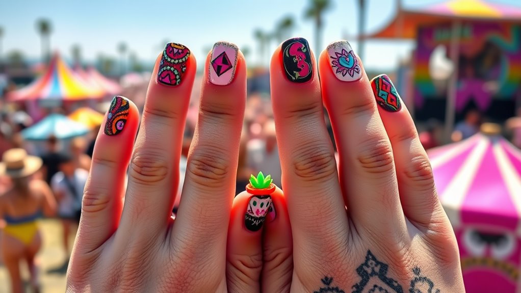edgy patterns for nails