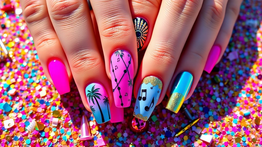 festival ready diy nail art