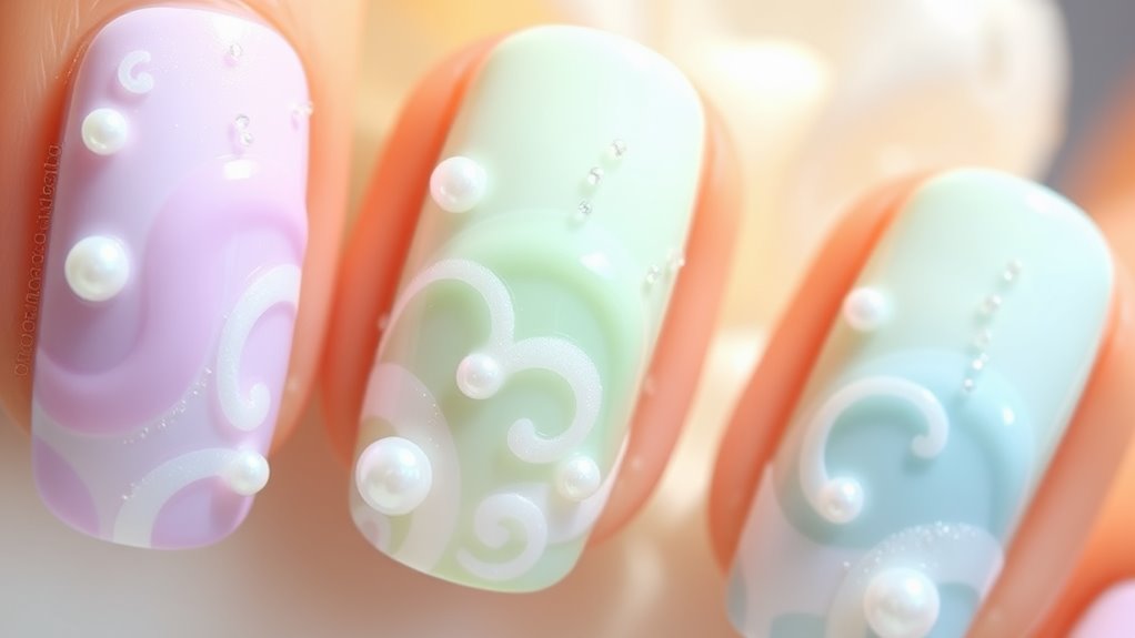 foamy wave nail art