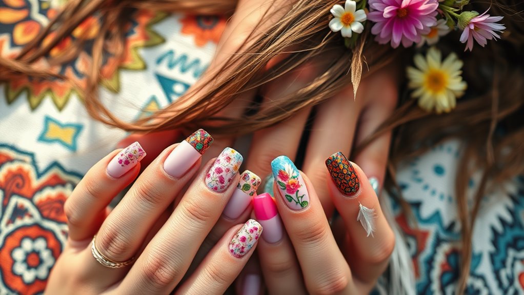 free spirited nail art