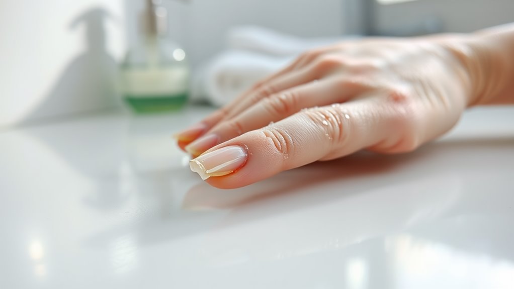 frequent handwashing damages nails