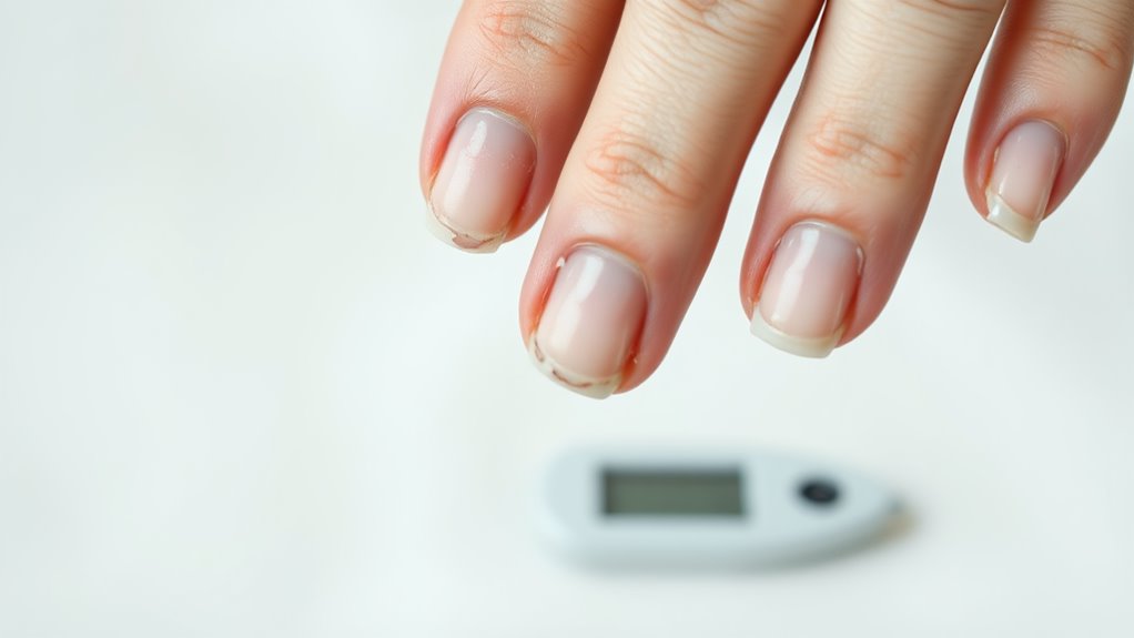 high blood sugar affects nails