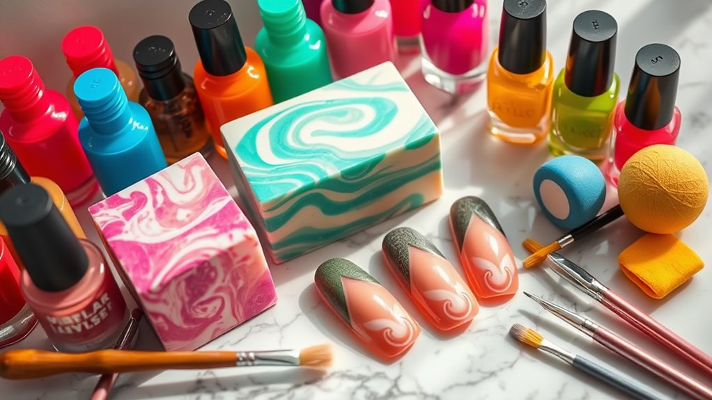 nail preparation for soap art