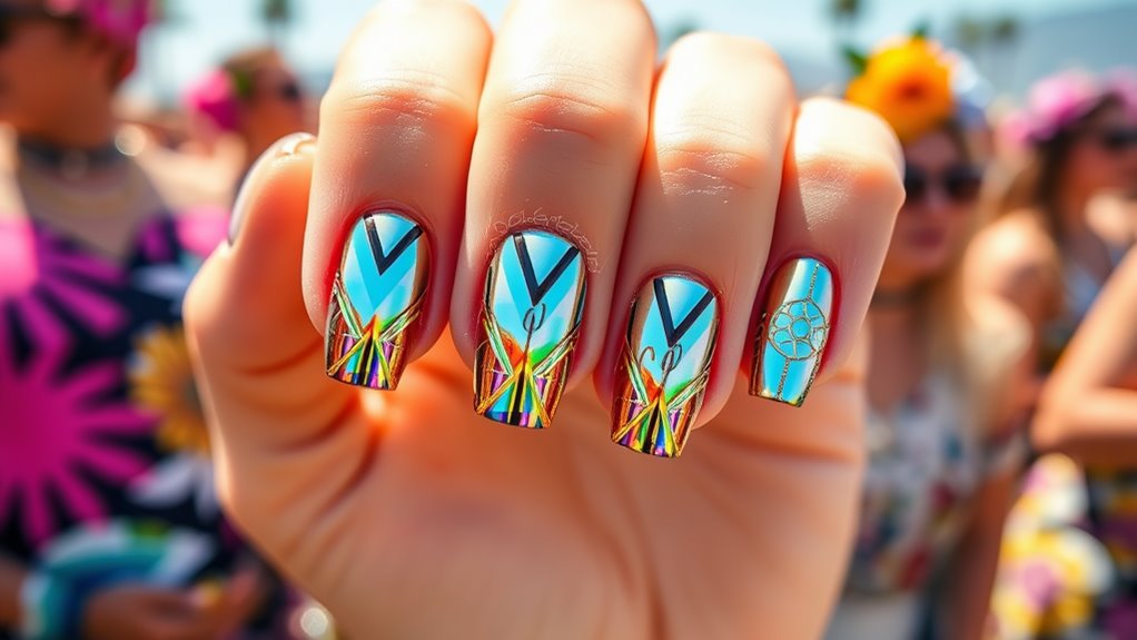 shiny geometric pattern design