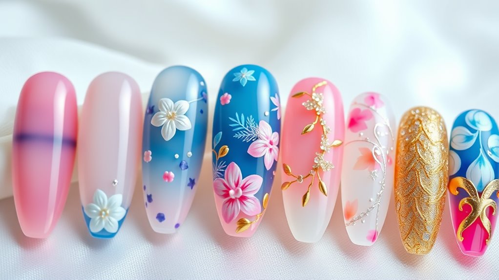 trendy soap nail designs