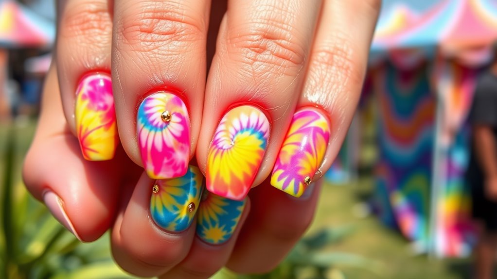 vibrant swirling color patterns