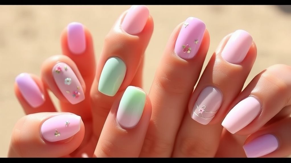 whimsical soft pastel colors