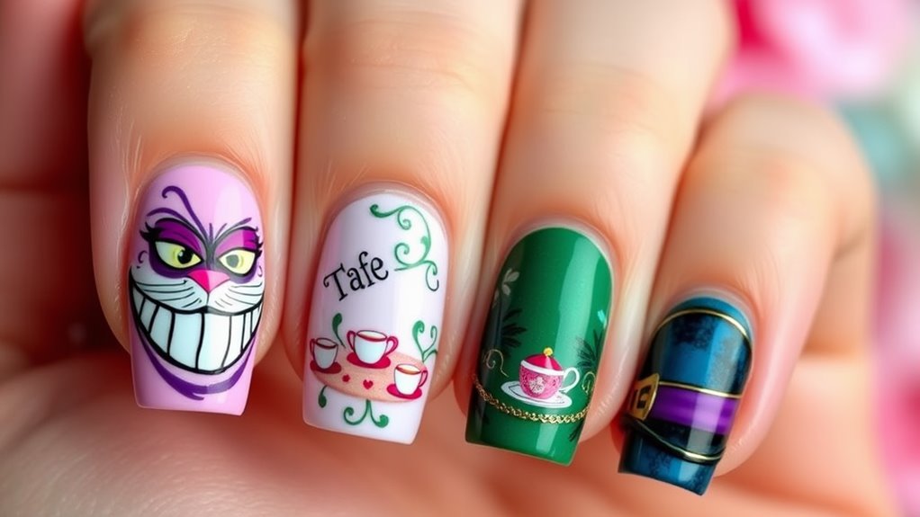 whimsical wonderland nail art